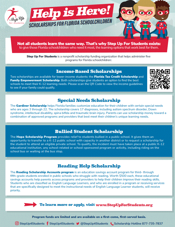 Scholarship foe Florida School Children Flyer 